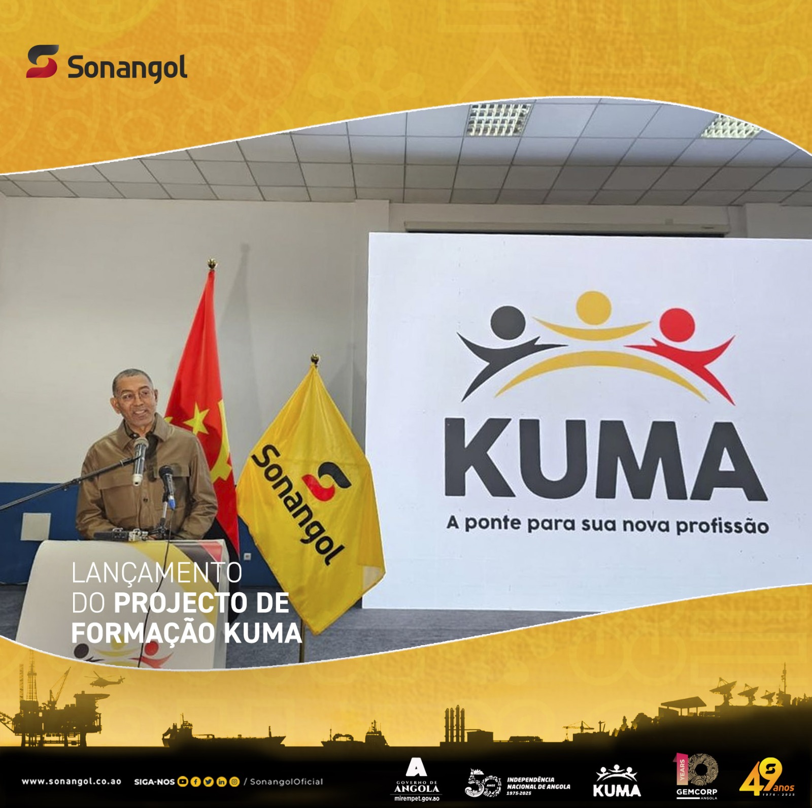Sonangol Lança Programa KUMA: Um Salto para o Futuro de 5 Mil Jovens em Cabinda