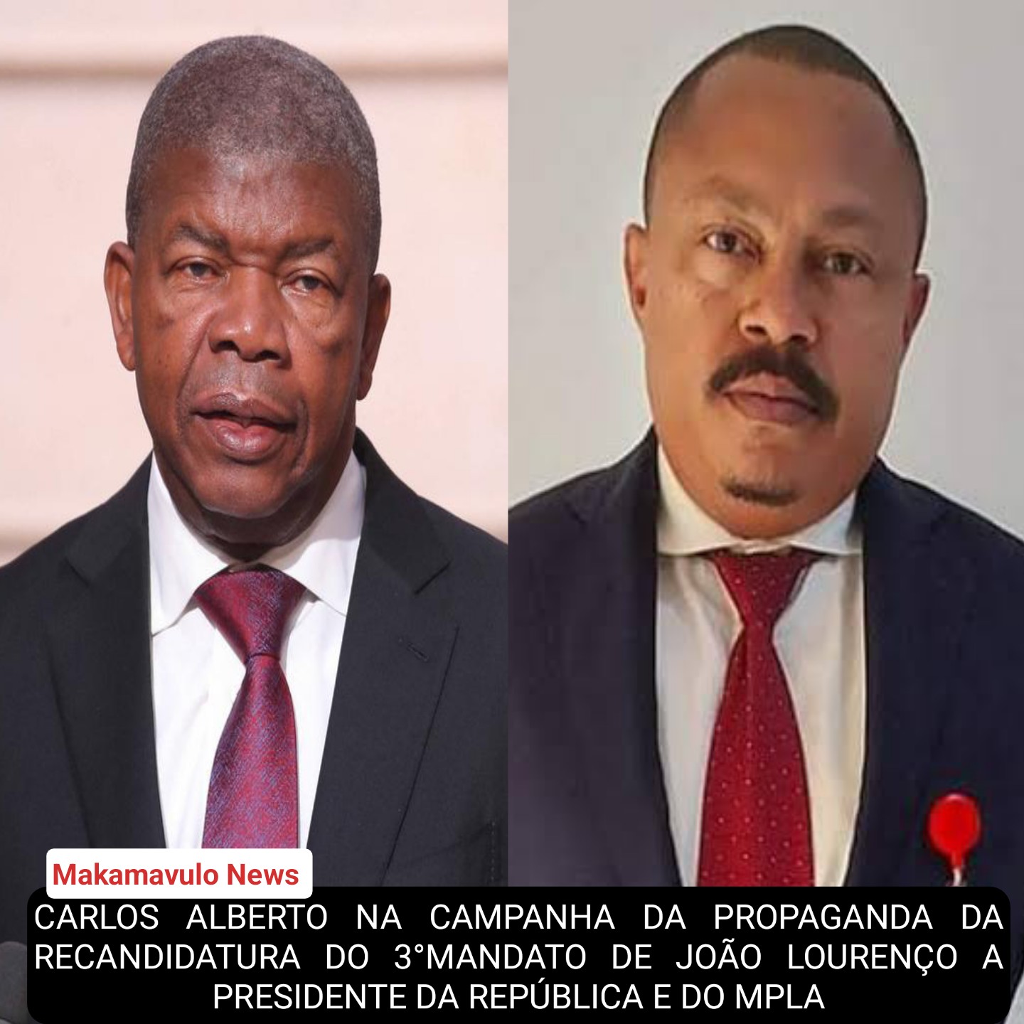 CARLOS ALBERTO NA CAMPANHA DA PROPAGANDA DA RECANDIDATURA DO 3°MANDATO DE JOÃO LOURENÇO A PRESIDENTE DA REPÚBLICA E DO MPLA