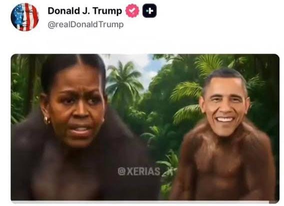 Trump apaga vídeo racista com Barack e Michelle Obama após onda de críticas nos EUA